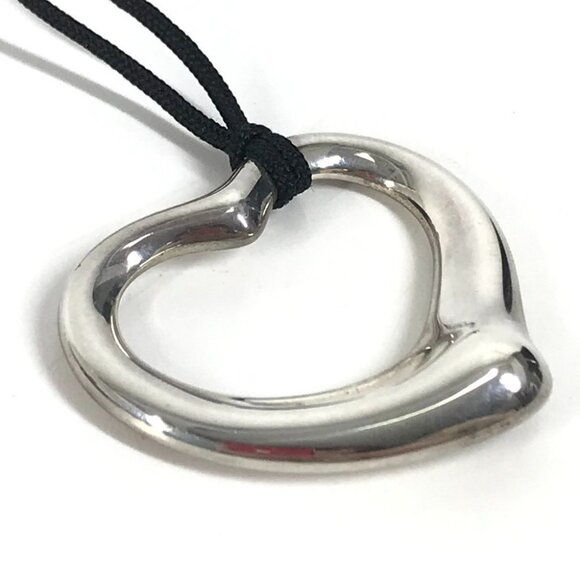 TIFFANY&Co. Open Heart Elsa Peretti Accessories Choker Necklace SV925 Silver - Picture 13 of 15